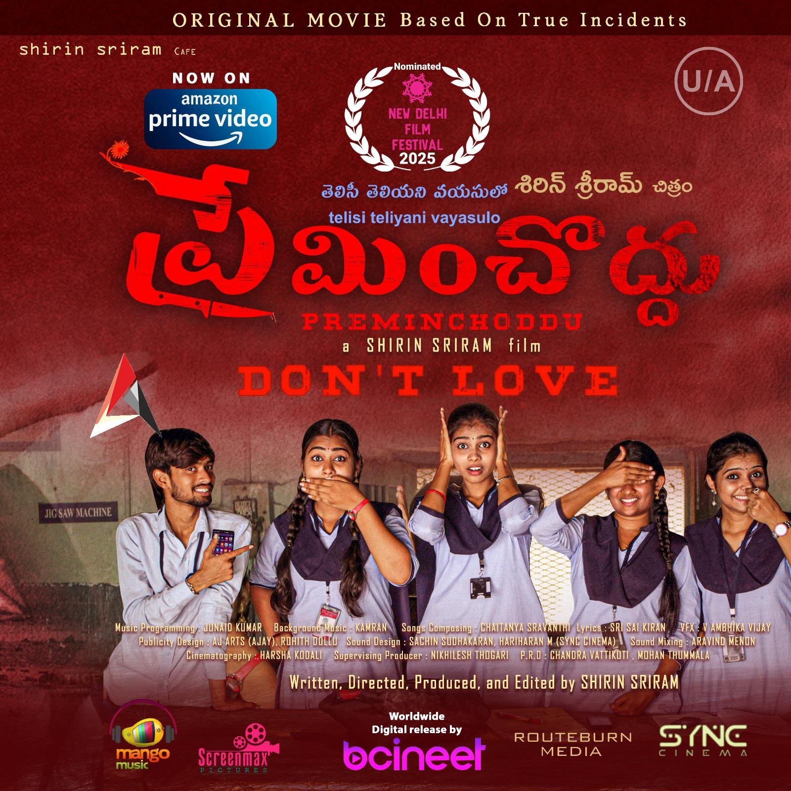 అమెజాన్ ప్రైమ్, బి సినీ ఈటీలో ‘ప్రేమించొద్దు – డోంట్ లవ్’